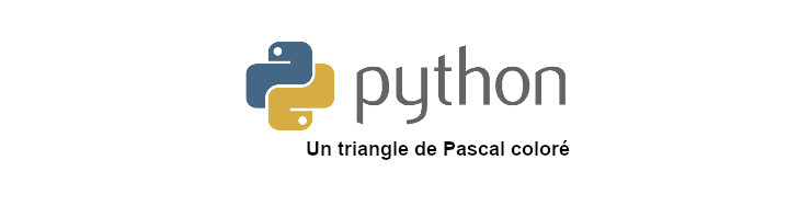 Un triangle de Pascal coloré en Python